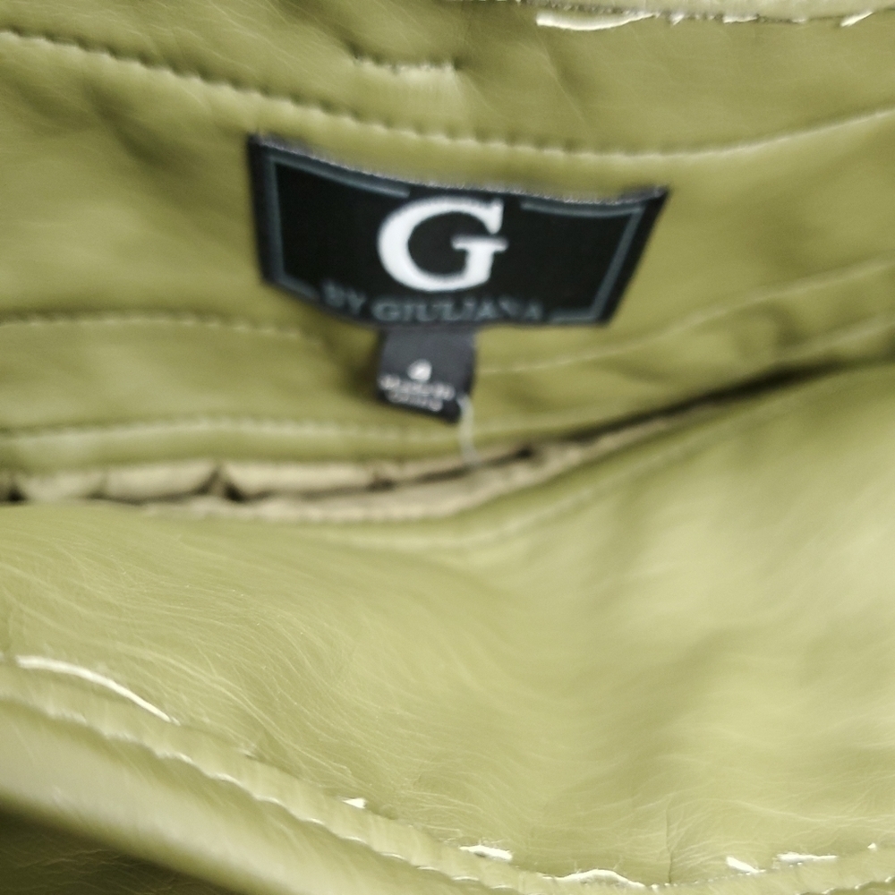 G By Giuliana Green Vegan Leather Buckle Skirt 4 - Picture 12 of 14